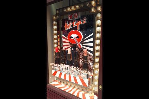 The bright lips on the window are the first sign shoppers are about to enter the world of Charlotte Tilbury